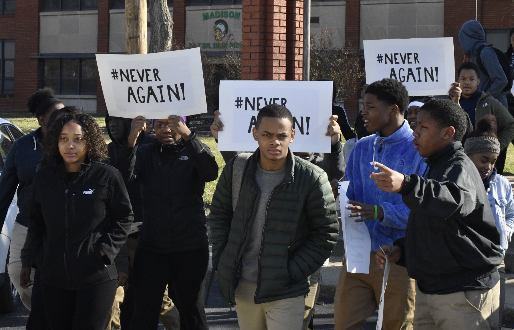 Madison High School students walk out
